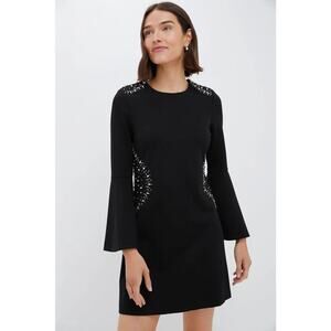 navy guipure lace daphne dress Self-Portrait Blue Teardrop Guipure Lace Ruffled Daphne Midi Dress M Self-Portrait